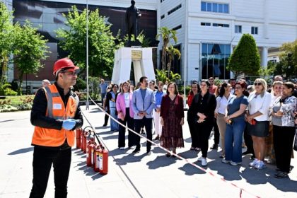 Muratpaşa'da yangın tatbikatı