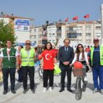 Bisikletle şehir turu yaptılar
